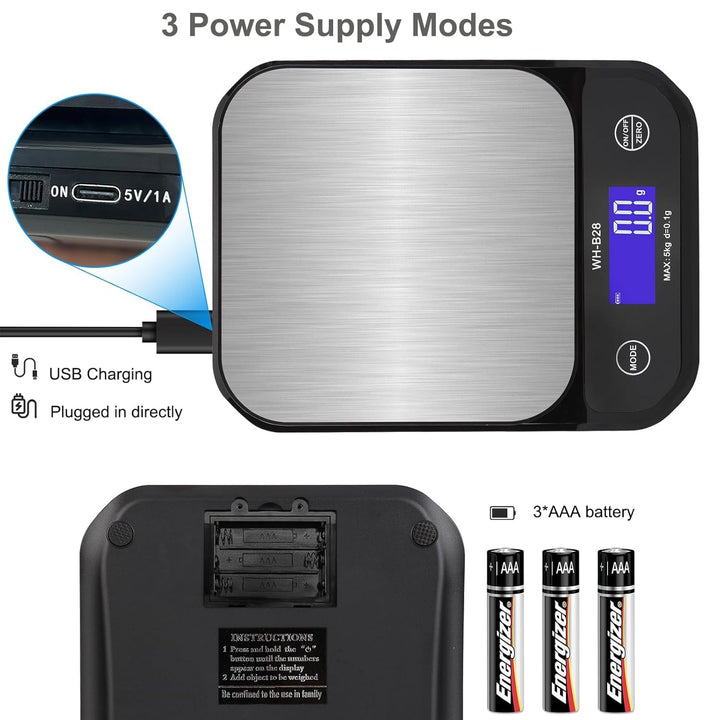 Wasserdichte IP67 Küchenwaage, Wiederaufladbare Digitale Küchenwaage, USB Elektronische Lebensmittel