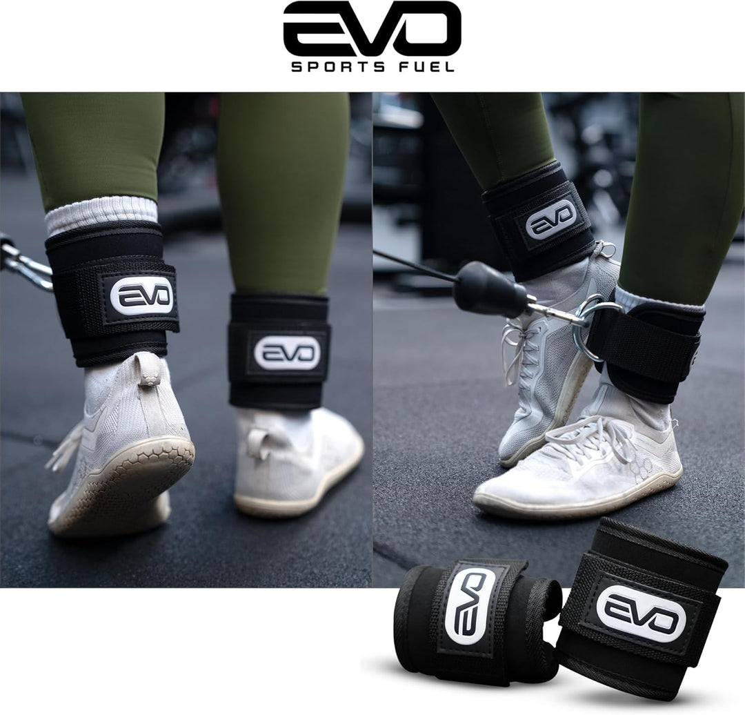 Fussschlaufen Kabelzug mit Verstellbaren Fussmanschetten und Doppelten D-Ringen | Gym Ankle Straps f