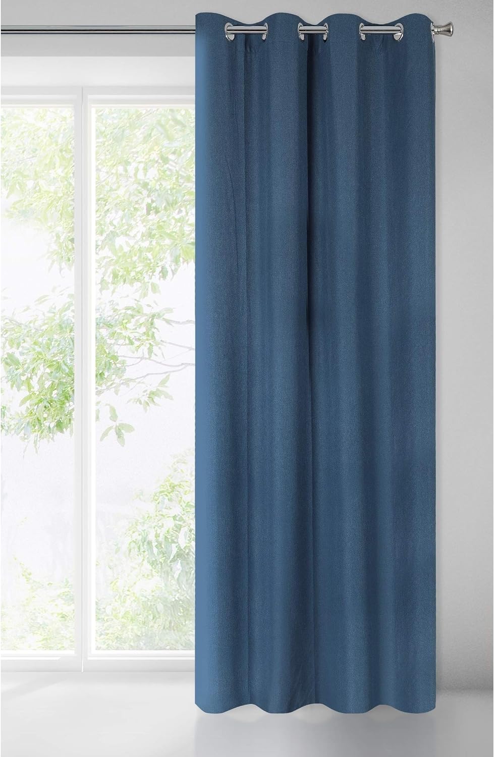 Eurofirany Meltem Vorhang Jacquard Ösen Trend Schlicht Elegant Hochwertig Schlafzimmer Wohnzimmer, P