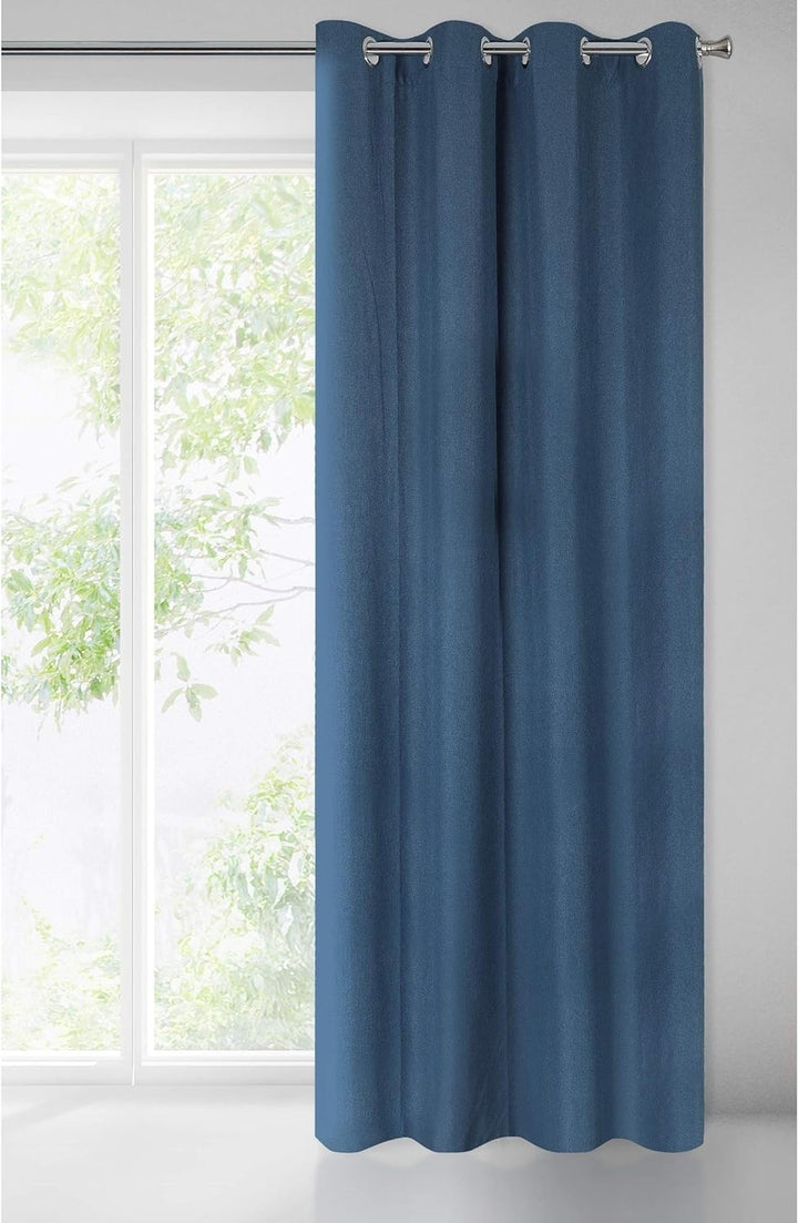 Eurofirany Meltem Vorhang Jacquard Ösen Trend Schlicht Elegant Hochwertig Schlafzimmer Wohnzimmer, P