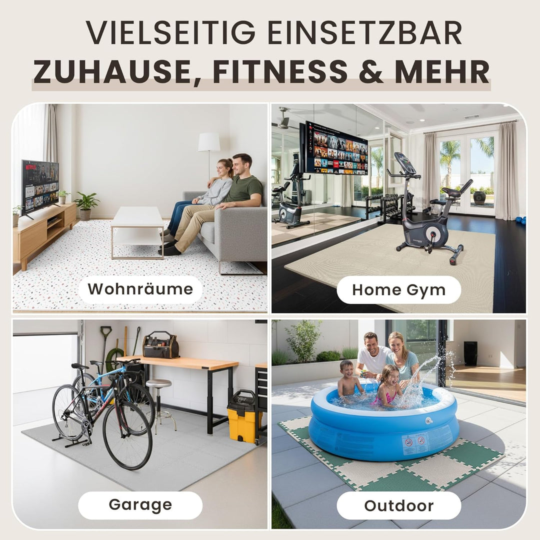 Schutzmatten Bodenschutzmatte Set Sportmatte Gymnastikmatte Puzzlematte: Puzzle Sportgeräte Matte Fi