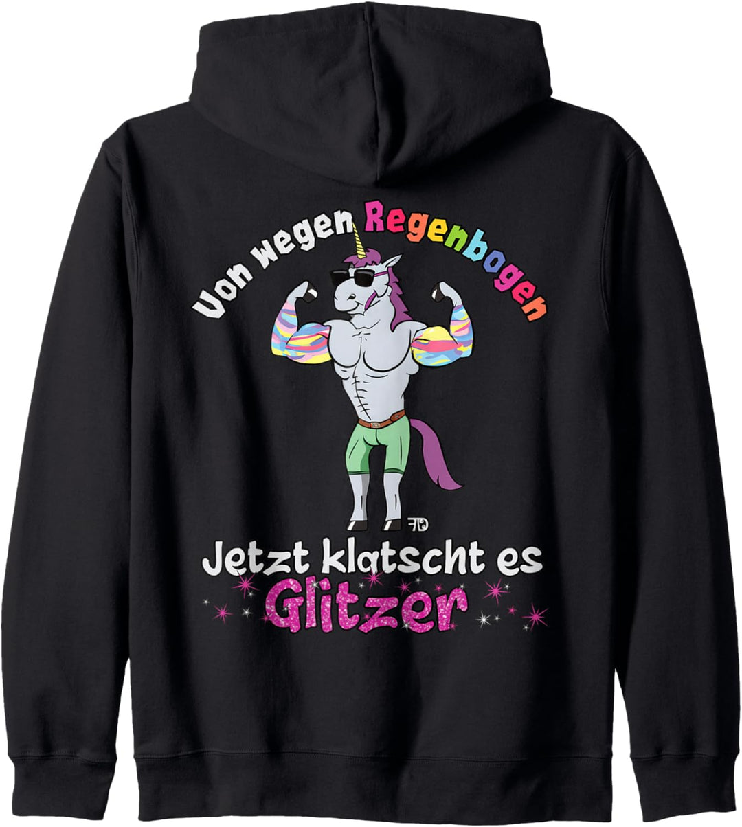 bodybuilding Einhorn, jetzt klatscht es, lustiges Regenbogen Kapuzenjacke