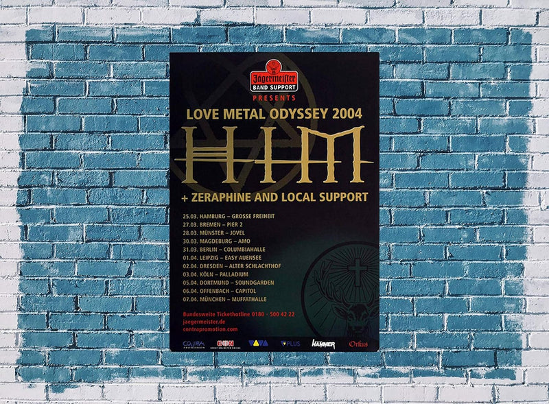 HIM - Love Metal Odyssey, 2004 » Konzertplakat/Premium Poster | Live Konzert Veranstaltung | DIN A1