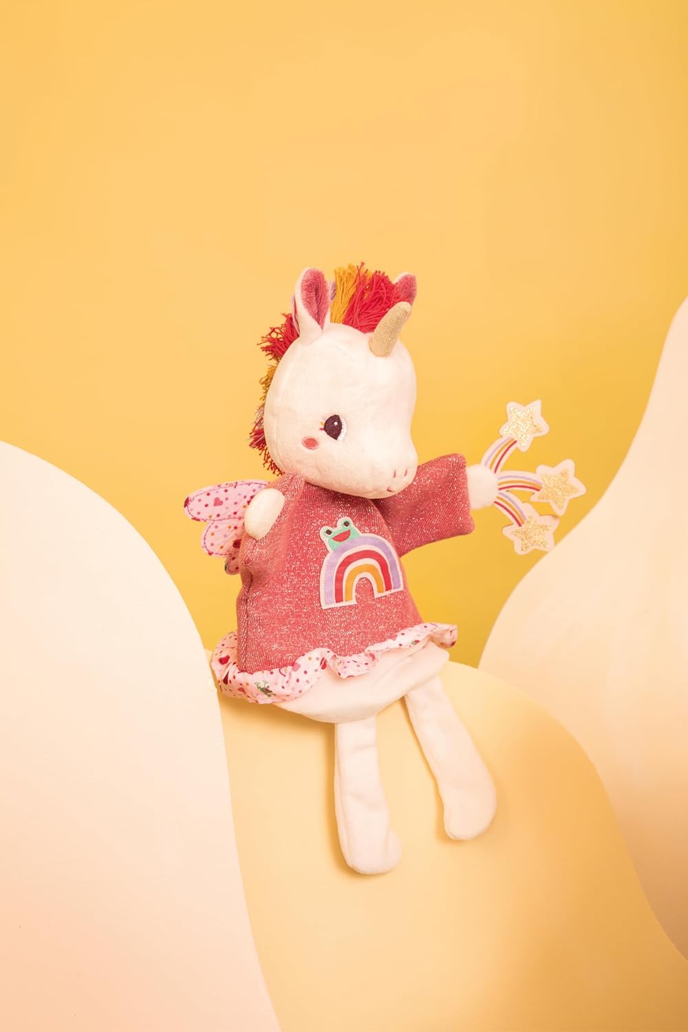 Lilliputiens – Handpuppe – Lena, das Einhorn – Interaktives Spielzeug für Kinder – Zum Erzählen lust