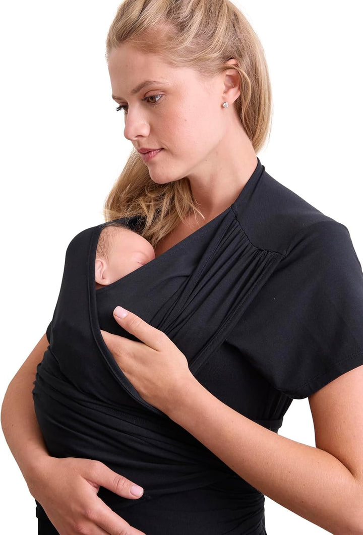Vertbaudet Eltern-Trageshirt, Bio-Baumwolle L Schwarz, L Schwarz