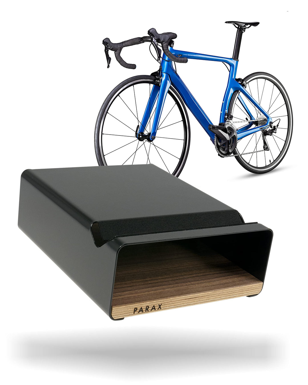 PARAX Fahrrad Wandhalterung S-Rack individualisierbar Aluminium Holz – Fahrrad Halterung für Rennrad