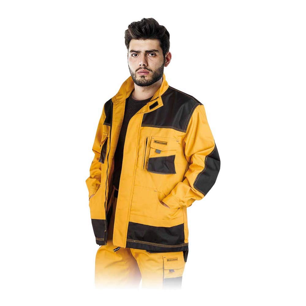 Leber &amp; Hollman Herren Schutzjacke LH-FMN-J, 65% Baumwolle, 35% Polyester, 270 g/m2, Hochkragen, Rei