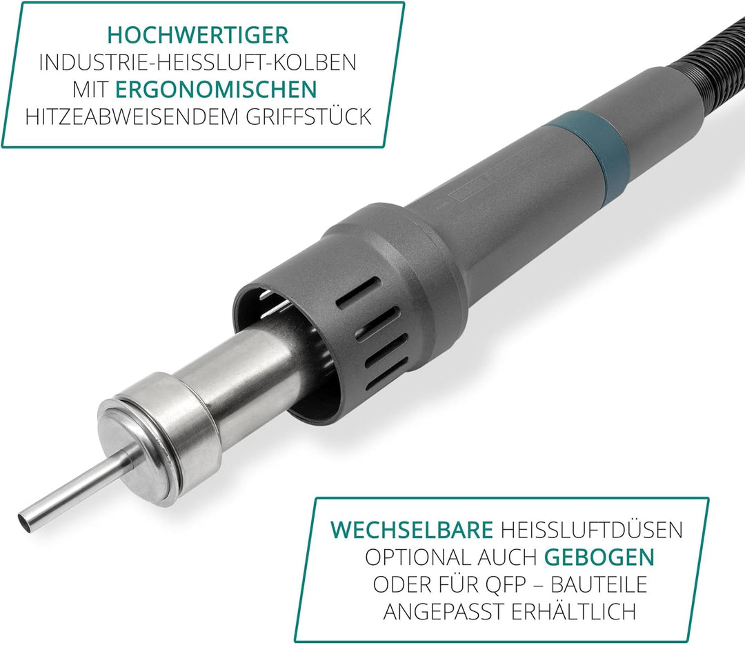 QUICK QU861DW+ Profi Heissluft Lötstation Set digital regelbar - 1000 Watt/ Temperaturbereich 100 -