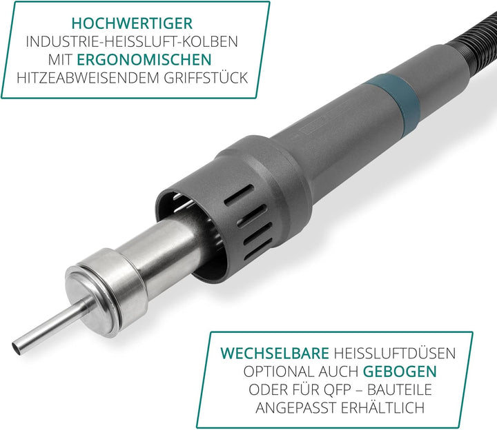 QUICK QU861DW+ Profi Heissluft Lötstation Set digital regelbar - 1000 Watt/ Temperaturbereich 100 -