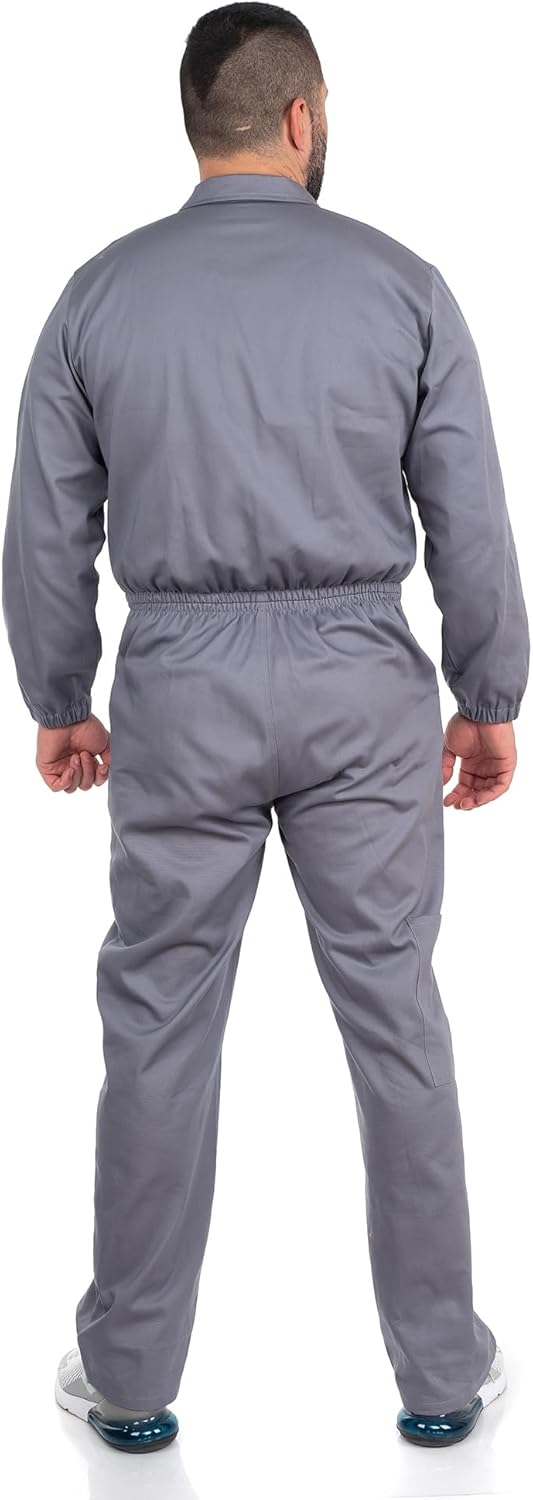 DINOZAVR Ultra Arbeitsoverall Herren Overall Rallyekombi Schutzanzug mit vielen Taschen S Grau, S Gr