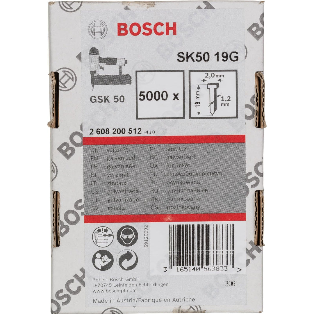 Bosch 5000x Stauchkopfnagel, 1.2/18g (19 mm, Kompatibel mit GNH 18V-50 M Professional, Zubehör für N