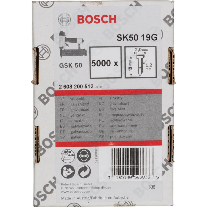 Bosch 5000x Stauchkopfnagel, 1.2/18g (19 mm, Kompatibel mit GNH 18V-50 M Professional, Zubehör für N