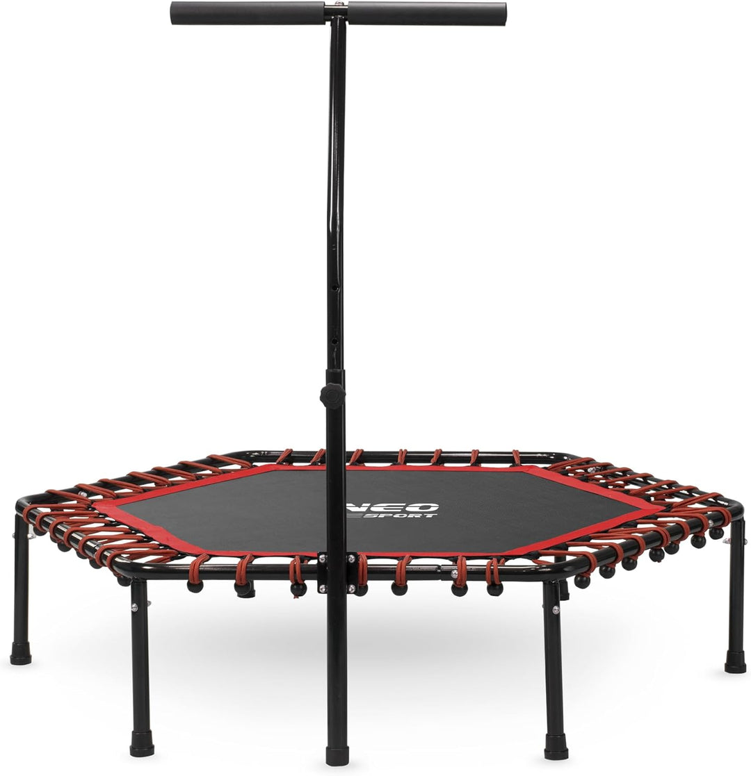 Neo-Sport Fitness Trampolin Klein Mit Höhenverstellbarem Haltegriff Mini Jumping Trampolin Erwachsen