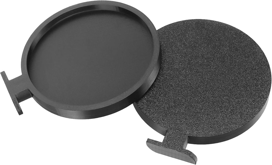 FUNSUEI 4 Stück Kunststoff Runde Pflanzenhalter Pflanzentabletts, Pflanzenring Ständer Set für Wand