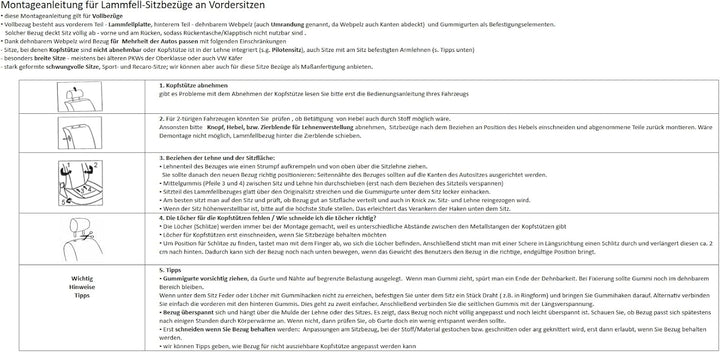 2X LAMMFELL-Sitzbezug aus feiner Wolle mit Farbauswahl (Schwarz), Schwarz