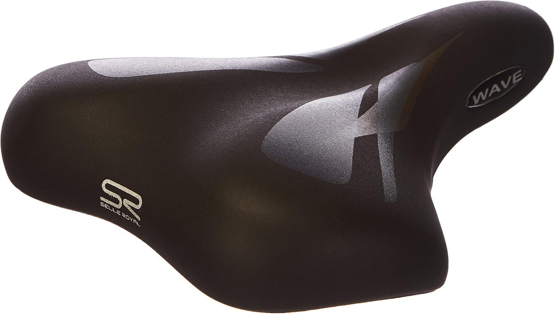 Selle Royal Damen Gel Trekkingsattel, schwarz, One Size Bundle mit Sattelkloben, schwarz, Bundle mit
