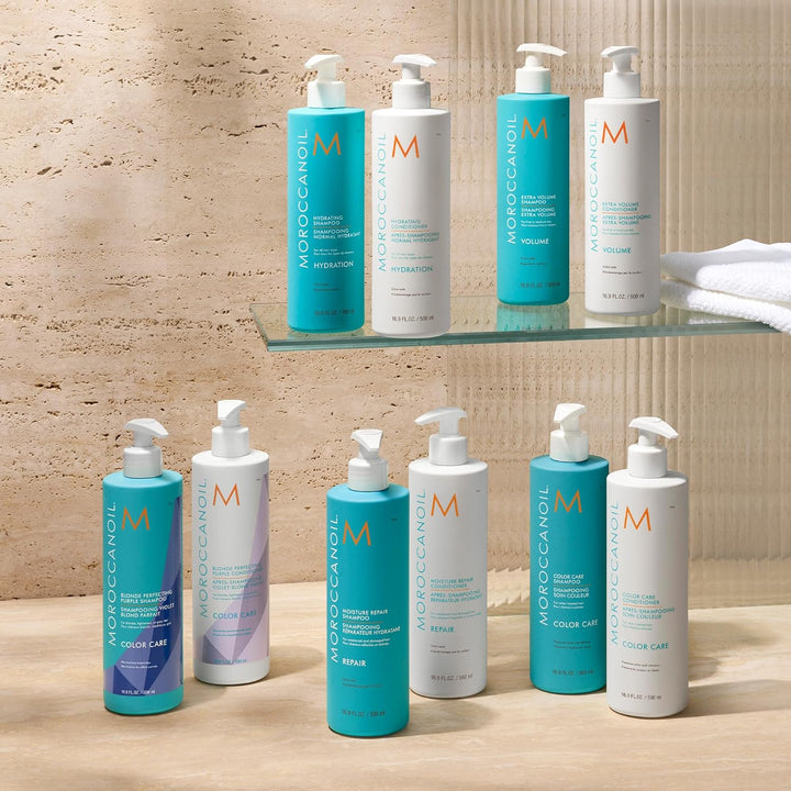 Moroccanoil Lila Shampoo und Conditioner für perfektes Blond, Halbliter-Set Moroccanoil Blonde Perfe