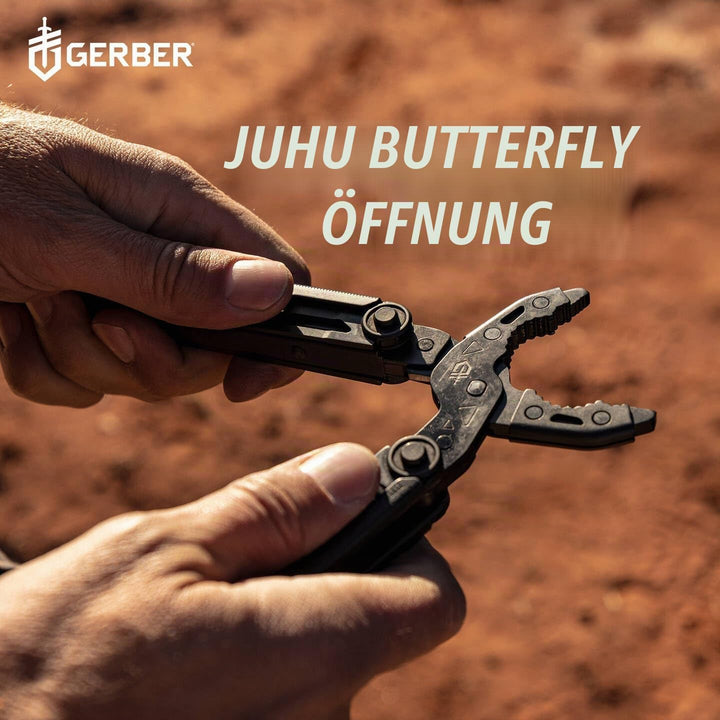 Gerber Multi-Tool mit 12 Funktionen, Dual Force, Inklusive Holster, Mit Einhandöffnung und Frame-Loc