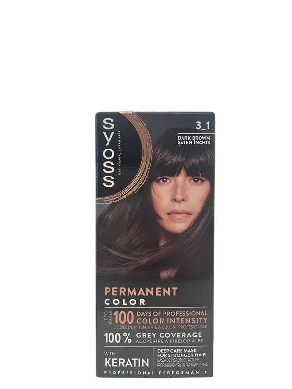 Syoss Haarfarbe, 3-1 Dunkelbraun, 3er Pack (3 x 115 ml) Dunkelbraun 115 ml (3er Pack), Dunkelbraun 1