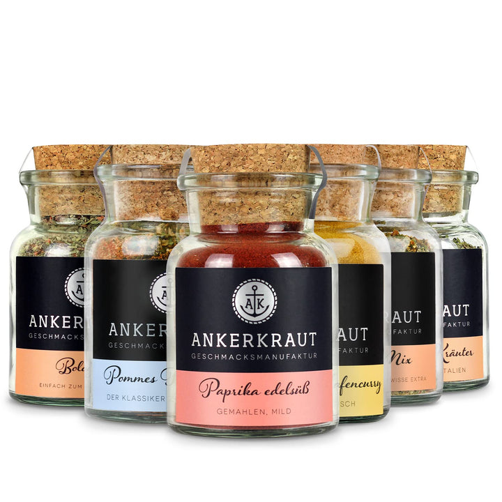 Ankerkraut Küchen Starter-Set mit 6 Gewürzen, Geschenk für Männer/Frauen/Div, Kitchen-Basic Starter-