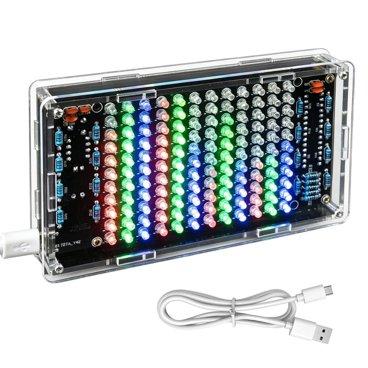 Audio Visualizer Elektronik Bausatz DIY Kit, Musikalische Spektrum Elektronik DIY Kit mit LED-Licht,