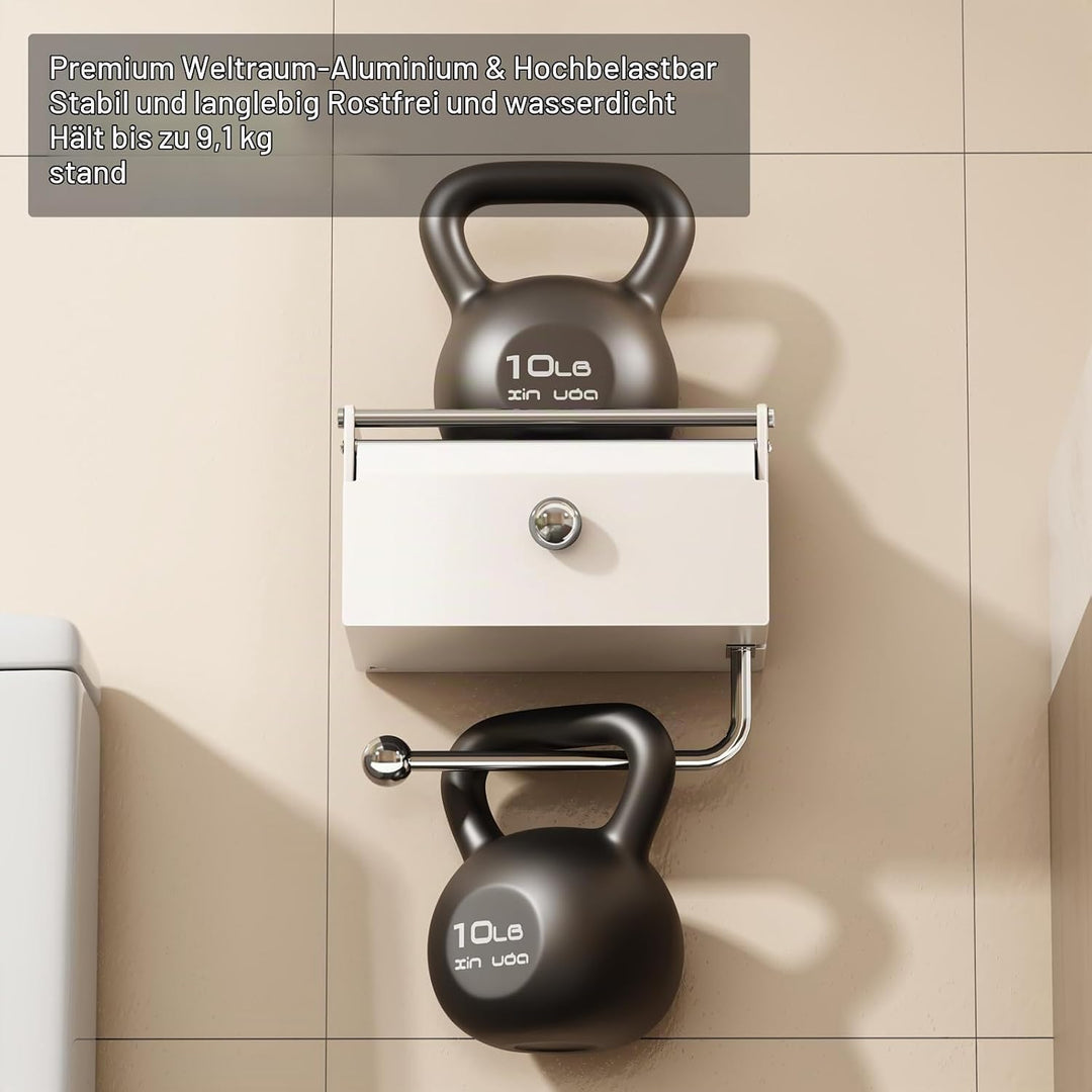 Voldra Toilettenpapierhalter Ohne Bohren, Klopapierhalter Mit Feuchttücherbox Klorollenhalter Kleben