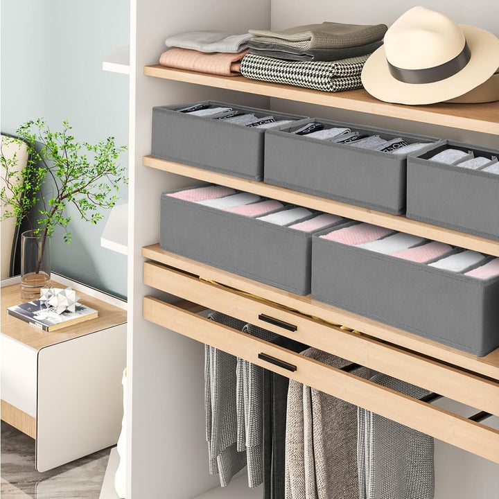 Homsorout Schubladen Organizer Kleiderschrank Organizer - Faltbare Aufbewahrungsbox Stoff Schubladen