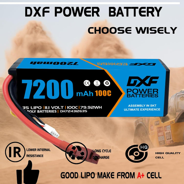 DXF 3S Lipo Akku 6750mAh 11,1V 100C 3S Hard Case mit T-Anschluss für FPV Racing Drohnen Hubschrauber