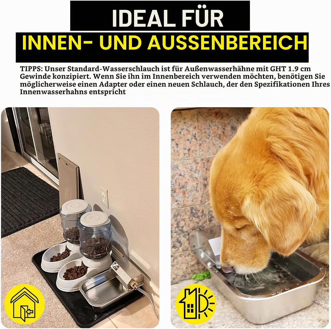 Automatischer Wasserspender für Hunde, 2,863.3 g Outdoor Hund Wassernapf, 304 Edelstahl Wasserspende