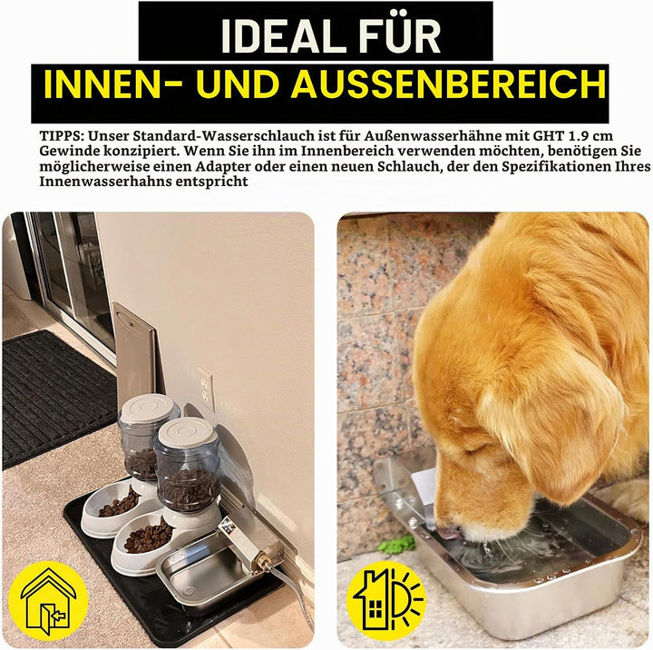 Automatischer Wasserspender für Hunde, 2,863.3 g Outdoor Hund Wassernapf, 304 Edelstahl Wasserspende