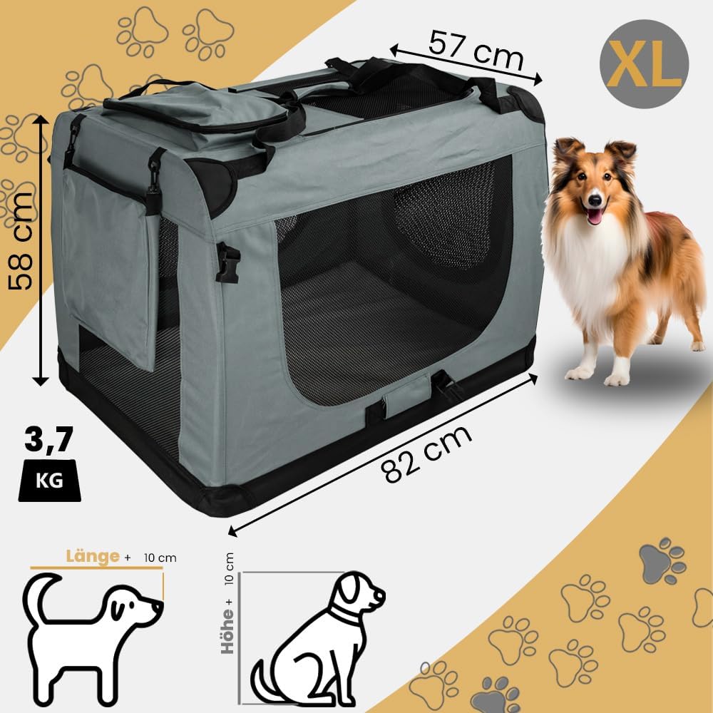 Faltbare Hundebox Transporttasche Transportbox Auto für Katze Hunde Grosse Kleine Box Bag Bed Decke