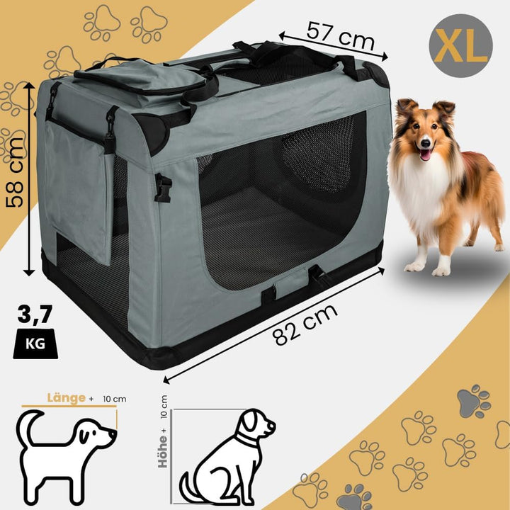 Faltbare Hundebox Transporttasche Transportbox Auto für Katze Hunde Grosse Kleine Box Bag Bed Decke