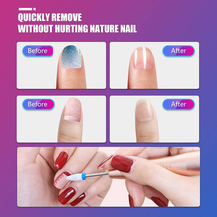 30 Stück Nagelbohrer-Bits, 0.9 cm (3/32 Zoll), Keramik-Bohrer für Nägel, Acryl, Diamant-Nagelhaut-Ef