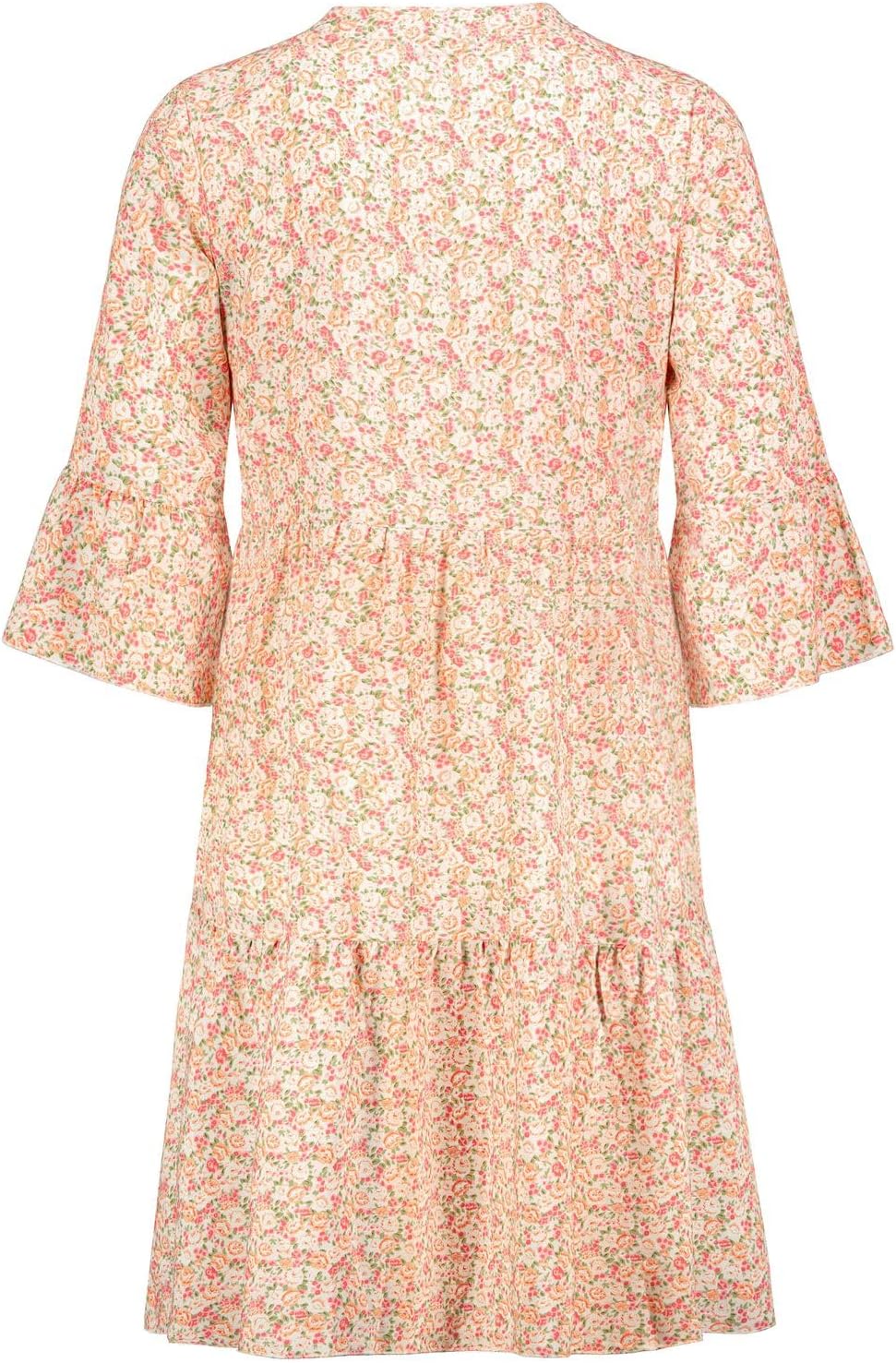 DENIMFY A Linien Kleid Damen DFFrida 3/4 Ärmel Kleider Strandkleid Boho Sommer Sommerkleid Midikleid