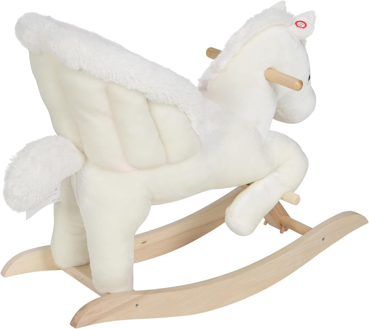 WOLTU Schaukelpferd Baby Schaukeltier Schaukelsitz Plüsch Schaukelspielzeug mit Gurt,PP-Baumwolle, W