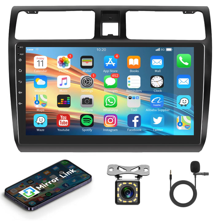 Android Autoradio 2 Din für Suzuki Swift 2003-2010 mit GPS Navi WiFi Bluetooth Freisprecheinrichtung
