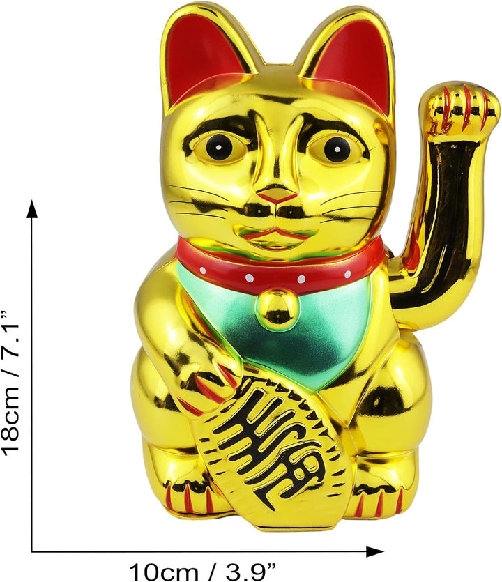 Freak Scene Glückskatze - Maneki-Neko - Winkekatze - 18 cm - Gold