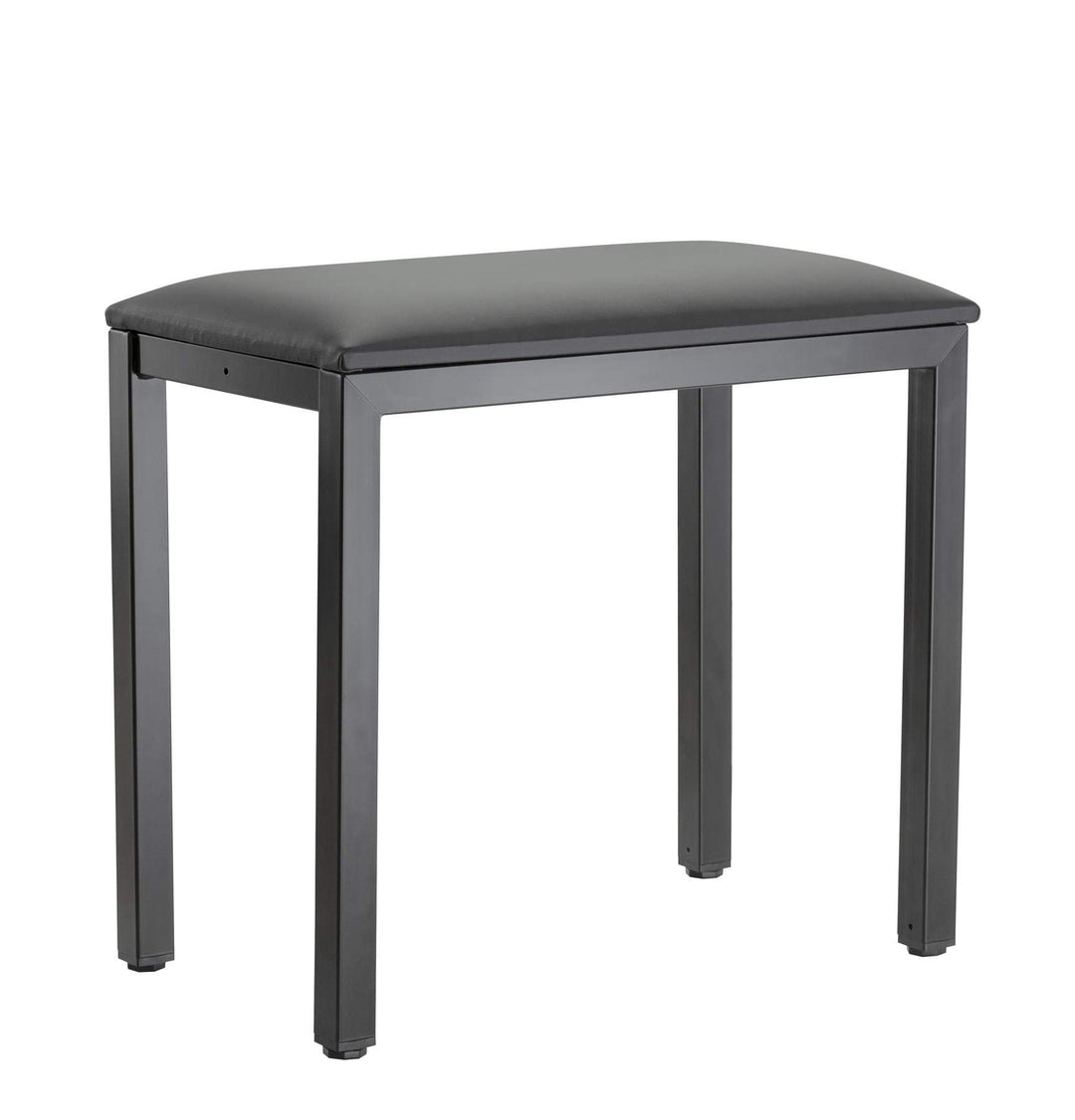 K&M 14088 Klavierbank Schwarz - Stahl, Kunstleder - vierbeiniger Keyboard-Polstersitz - robust vormo