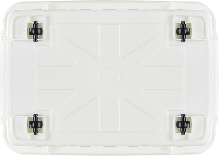 Cetomo,35L,4er-Pack, Aufbewahrungsbox mit deckel,Aufbewahrungsboxen, mit Clips, stapelbar, Wohnzimme