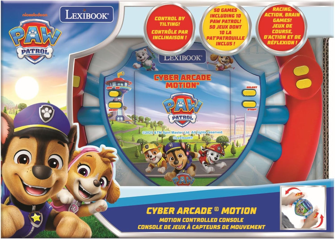 Lexibook, Paw Patrol, Kompakte und tragbare Cyber Arcade Konsole, 50 Spiele, Farb-LCD-Bildschirm, Ba