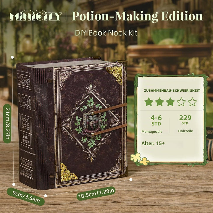 MiniCity DIY Book Nook Kit, Miniatur Puppenhäuser Haus Kit, Bookshelf Decor, Bücherecke, Booknook Hä