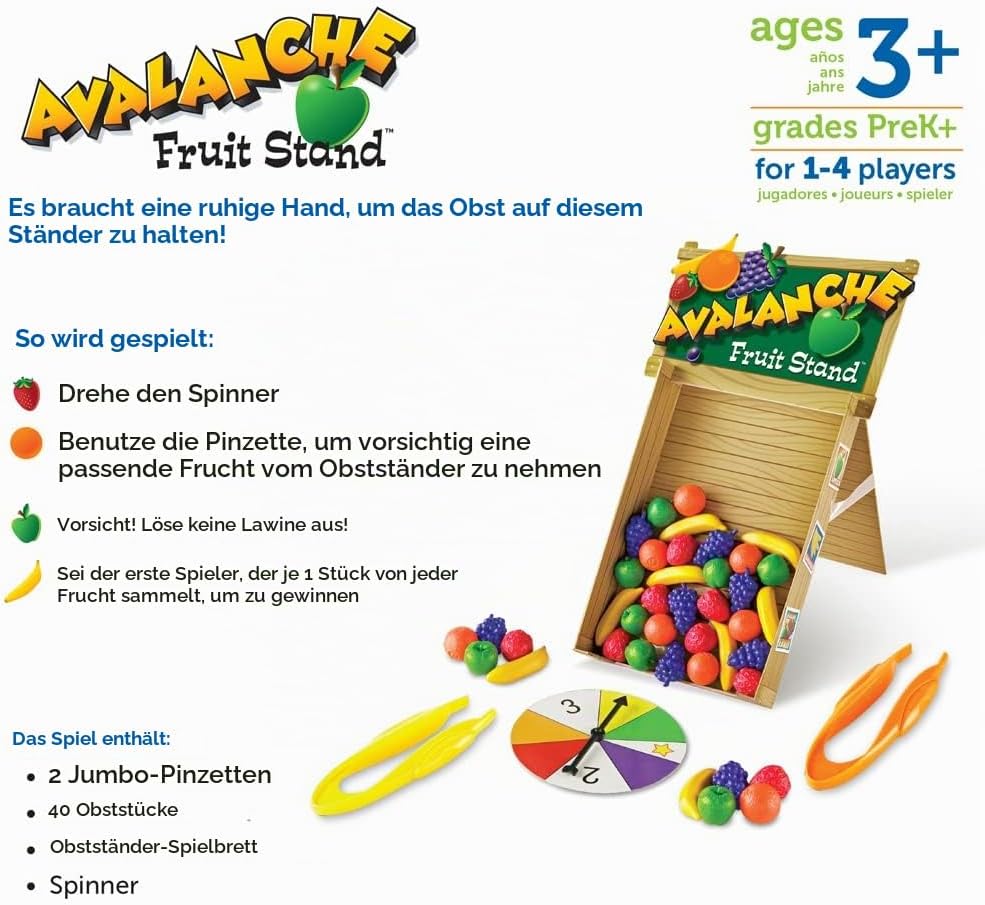 Learning Resources Obststand mit Lawinengefahr Farben &amp; Feinmotorische Fertigkeiten nspiel,
