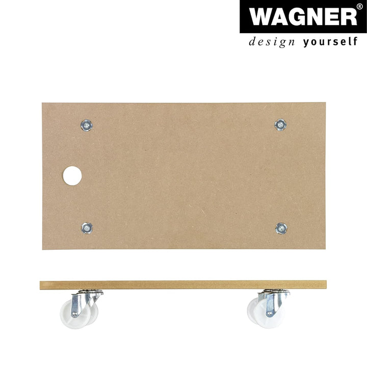 WAGNER Transportroller Transporthilfe 1104 I Plattformwagen für Möbel aus MDF I 57,5 x 30 x 10 cm, T