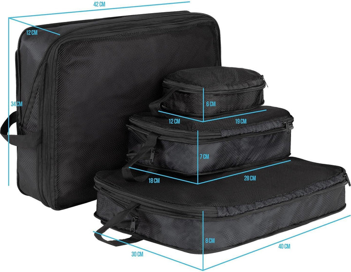 normani Reisetasche mit Rollen und Rucksackfunktion 60 L Reisetrolley Rucksack mit Rollen mit 4 Klei