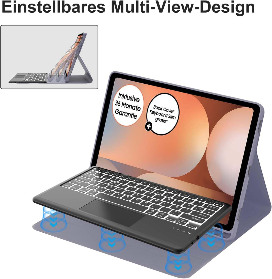 IVEOPPE Tastatur für Samsung Galaxy Tab S10 Ultra 2024, Hülle mit Tastatur Galaxy Tab S10 /S9 Ultra,