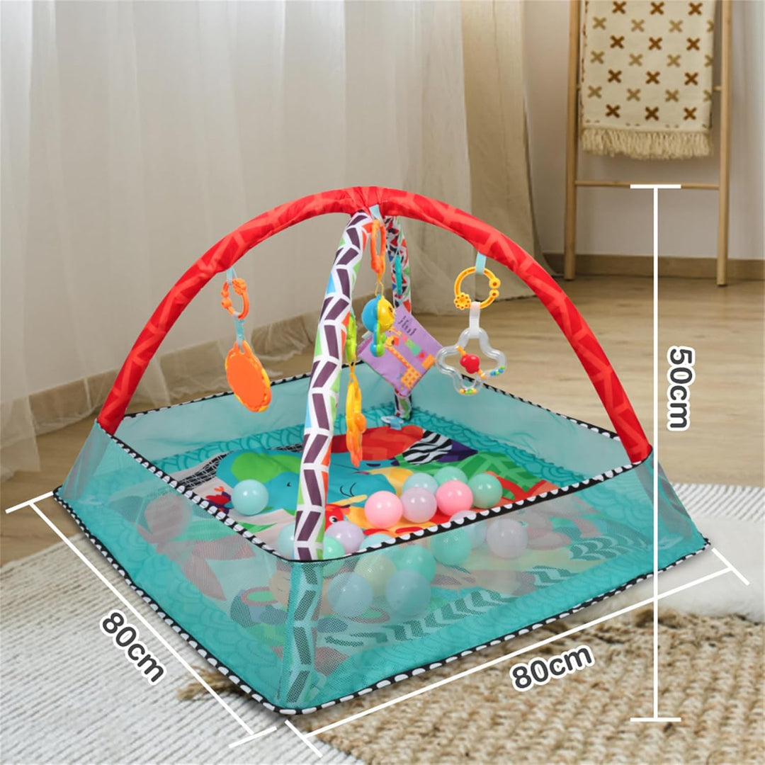 Homewell Babyspielmatte Mit 18 Ozeanbällen, Baby Play Mat Mit Abnehmbaren Spielzeugen, Spielebogen B