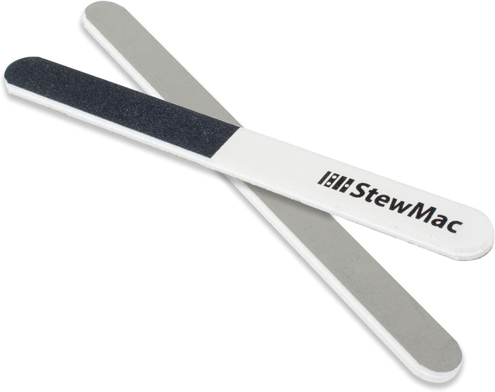 StewMac Rough Fret Smooth + Shine Set, zum Anziehen und Polieren von Bünden