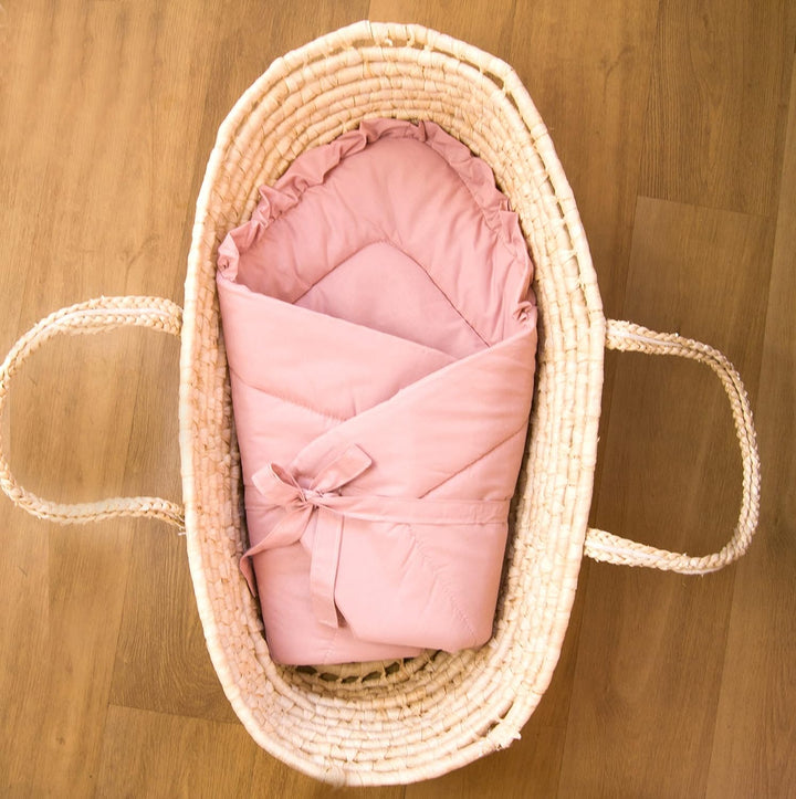 PIMKO Babyhörnchen mit rüschen Einschlagdecke Schlafsack Wickeltuch für Neugeborene und Kleinkinder