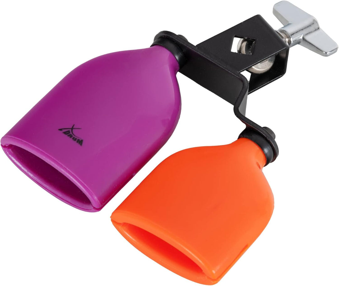 XDrum PB3-VTOG Percussion Block Dual - Zwei unterschiedlich gestimmte Agogo-Blocks an einer Halterun