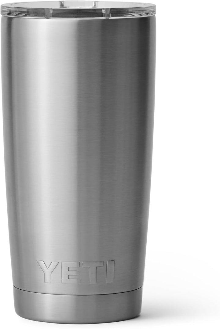 YETI Rambler Becher, 590 ml, Edelstahl, vakuumisoliert, mit MagSlider-Deckel Stainless Steel 20oz (5